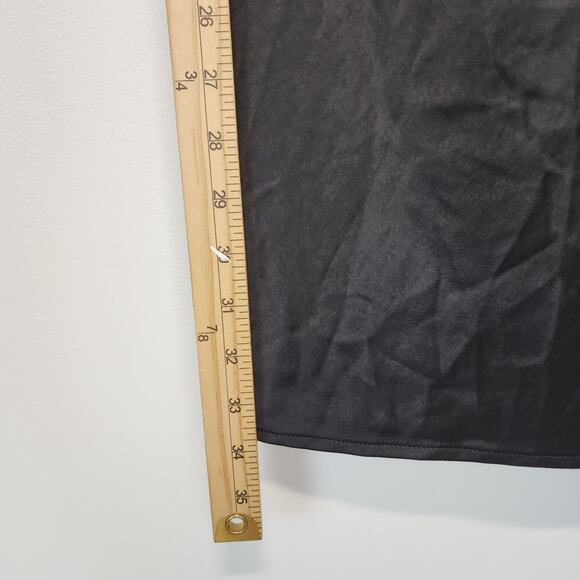 Endless Rose Satin Cowl Neck Mini Slip Dress Size XS Black Y2K Sexy Evening LBD - Picture 14 of 16